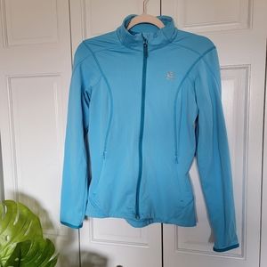 Running zip-up athletic jacket